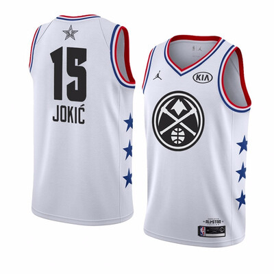 

2019 All-Star Denver Nuggets 15 Nikola Jokic Basketball Jersey