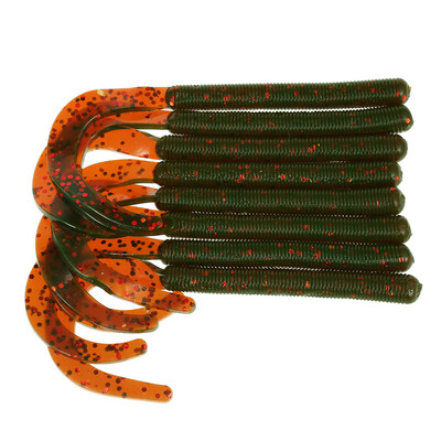 

A FISH LURE Knife Tail Soft Worm Fishing Lures Simulation Baits 8pcs