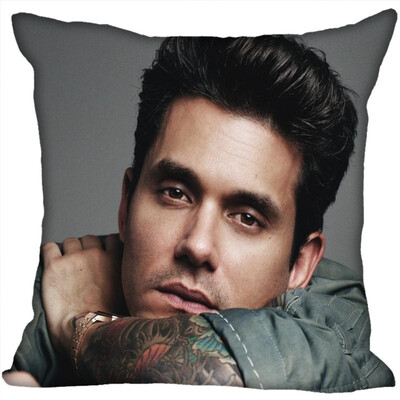 

John Mayer Pillow Cover Bedroom Home Office Decorative Pillowcase Square Zipper Pillow Cases Satin Fabric No Fade