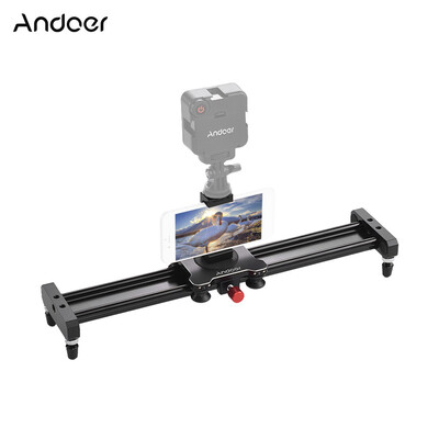 

Andoer 40cm157inch Aluminum Alloy Camera Video Slider Track Rail Stabilizer Max Load 132Lbs for Canon Nikon Sony DSLR Camera