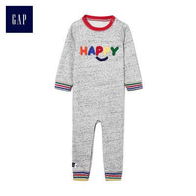 

GAP flagship store childrens clothing baby plus velvet jumpsuit romper men&women baby newborn clothes 395616 light color roving 73cm 6-12 months