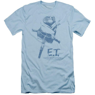 

Et The Extra-Terrestrial Sci-Fi Movie Spielberg Bike Adult Slim T-Shirt Tee