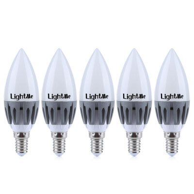 

Lightme 5Pcs E14 220-240V C37 3W LED Bulb SMD 2835 Spot Globe Lamps Energy Efficient Lighting