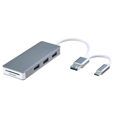 

Hz-0010 USB 30 TYPE C MICRO HUB Card Reader HUB Splitter Multi Spliter Hub Combo HUB Multi-port Interface Extension Adapter Compa