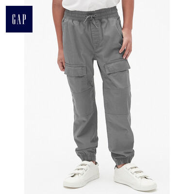 

GAP flagship store boy cotton elastic waist childrens sports pants winter big boy beam pants 397733 smoke gray 110cm