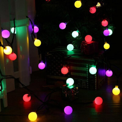 

Jiawen Christmas Lights String 5m 50 LEDs RGB Holiday Ball Light AC 110V