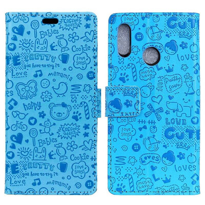 

MOONCASE BQ Aquaris C Little Witch Leather Case - Blue