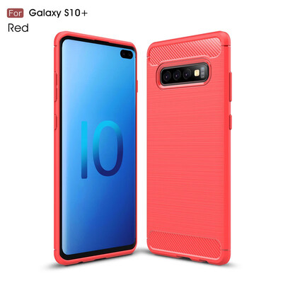 

Goowiiz Phone Case For Samsung Galaxy S10S10 PlusS10 Lite Fashion Slim Carbon Fiber TPU Soft Silicone Prevent falling