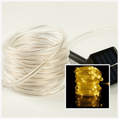 

12M39ft Solar Lights Outdoor Waterproof Tube LED String Lights Landscape Lighting Night Light