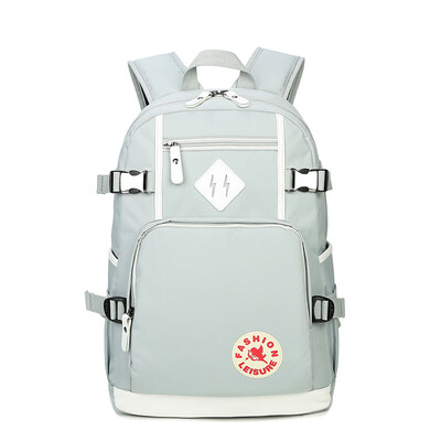 

Women Waterproof Backpack Female Teenage Girls School Backpacks Fashion Large Multifunction Mochila Solid Shoulder Bag PinkGrey