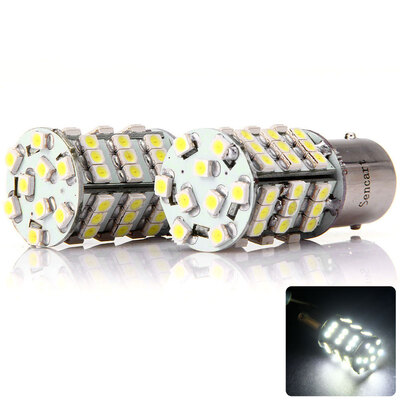 

Pair of Sencart 1156 P21W Ba15s 4W 54 x SMD-3528 220Lm White Light Car Turn Signal Light