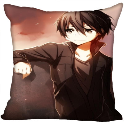 

Sword Art Online Pillow Cover Bedroom Home Office Decorative Pillowcase Square Zipper Pillow Cases Satin Fabric No Fade