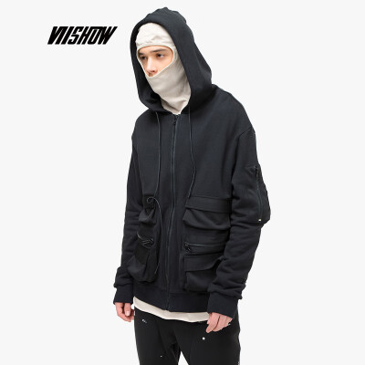 

Weixiu viishow 2019 spring new jacket mens tide brand mens hooded jacket youth casual handsome jacket JC1058191 black M