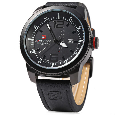 

NAVIFORCE 9063M Male Quartz Watch Black Case Watch Resistance Wristwatch