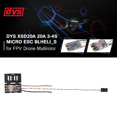 

DYS XSD20A 20A 3-4S Micro ESC BLheli_S Firmware Support Dshot300 Dshot600 for FPV Drone Multirotor