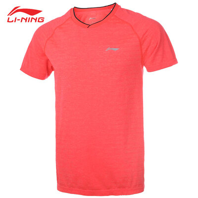 

LI Ning LI-NING new all-in-one woven sports short-sleeved shirt T-shirt mens badminton competition clothes sweat-absorbent&quick-drying AAYP057-1 fluorescent orange XL code 180