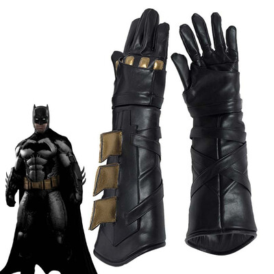 

Superhero Justice League Batman Cosplay Accessory Bruce Wayne costume Accessories Fancy leather cosplay cycling gloves