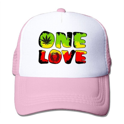 

Unisex Trucker Hat Rastafari - Grunge One Love Lion Men Women Adjustable Mesh Cap Funny Baseball Caps
