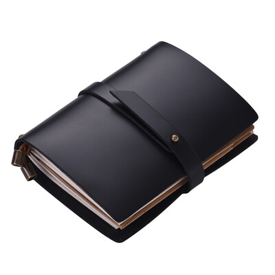 

Portable Travel Journal Diary Leather Writing Notebook Refillable Lined Blank Grid Paper Business Notepad Gift for Students Artist