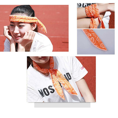 

Summer Neck Cooler Scarf Body Ice Cool Cooling Wrap Tie Headband New Fashion Multifunction Non-toxic Hot Wholesale 5 Styles