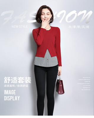 

L XL XXL 3XL 4XL 5XL plus size elegant new autumn 2018 women sweater&pullover long sleeve big size knitted blouse red grey