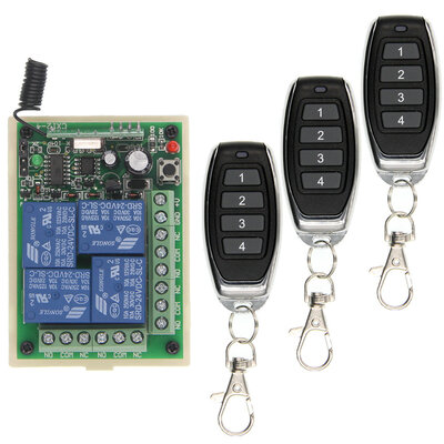 

Smart Multiple DC 12V 24V 10A 315433 MHz 4CH 4 CH Wireless Relay RF Remote Control Switch Receiver1 2 3 4 Transmitter