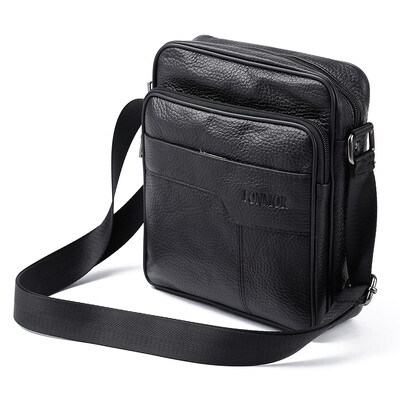 

Brand 100 Genuine Leather Men\s Crossbody Bag Casual Business Leather