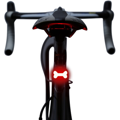 

Hutton HOTUN WD01-02 bicycle taillight warning light flashing USB charging mountain bike riding bright creative lamp bone monochrome
