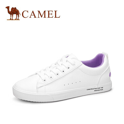 

Camel CAMEL Womens Youthful Letters Round Head Strap White Shoes A91278605 WhitePurple 36