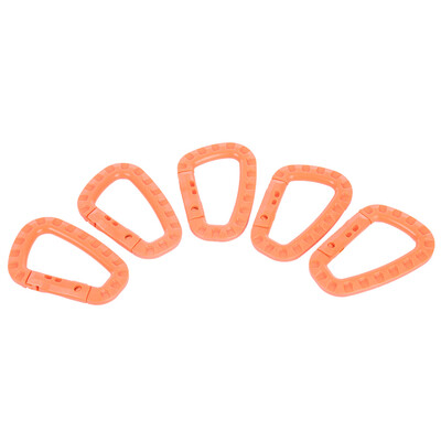 

5pcs Outdoor Camping Travel Hiking Plastic Carabiner D-ring Snap Lock Key Chain Clip Hook