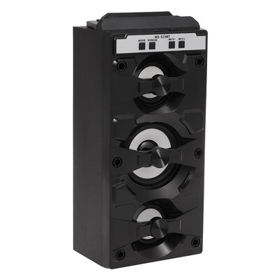 

MS-523BT Wooden Bluetooth Speaker Colorful LED Lights Portable Handle 5W Subwoofer Speakers Support U-disk TF Card FM with Phone H