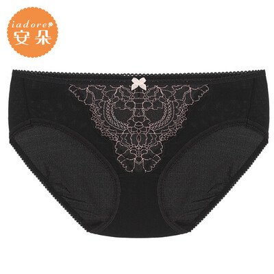 

An Lifangs An Duo waist briefs lace stitching hollow sexy ladies underwear female H21701U black BLK M