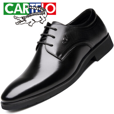 

Cartier crocodile CARTELO British first layer cowhide shoes business dress shoes workplace elite trend carved mens shoes low to help tie leather shoes male 8253 black 39