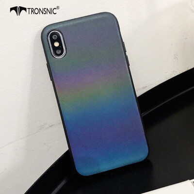 

TRONSNIC Gradient Rainbow Phone Case for iPhone  MAX Soft Leather Case Covers Holographic Colorful