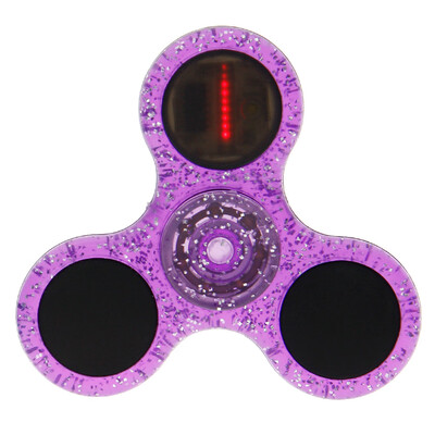 

LED Flash Letters Light Crystal Fidget Hand Spinner Finger Toy EDC Focus Gyro Adult kids