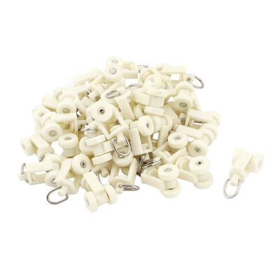 

UpperX Plastic White Rail Curtain Rollers 12mm Diameter Wheel 40 pcs