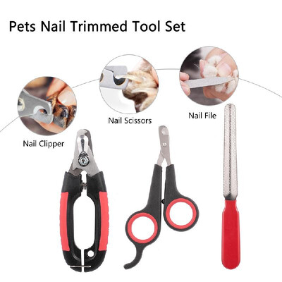 

Professional Pet Dog Nail Clipper with Lock Grooming Scissors Nail File 3PCS Pet Tool for Animals Cats