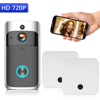 

WiFi Smart Wireless Security DoorBell Smart HD 720P Visual Intercom Recording Video Door Phone Remote Home Monitoring Night Vision