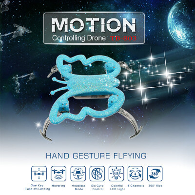 

TB-803 24GHz Remote Control One-key Motion Controlling Butterfly Shape Drone RC Quadcopter with 360° Flips Function