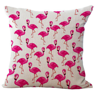 

18 18 inches 45 45cm Polyester Flamingo Cushion Cover Decorative Sofa Car Waist Square Pillow Case Pillowcase Home Bay Windo