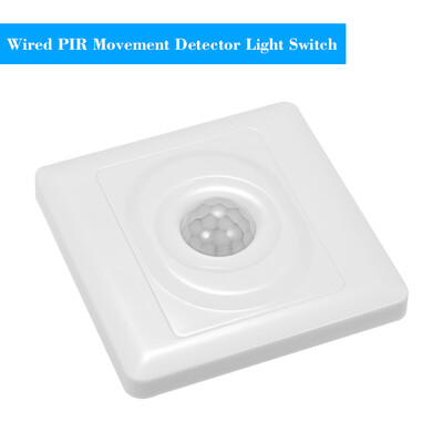 

Wall Mounted Automatic IR Infrared Motion Sensor ONOFF Switch Wired PIR Movement Detector Light Switch