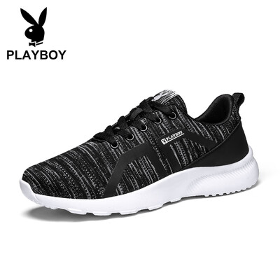 

Playboy PLAYBOY sports&leisure flying woven running shoes men wear breathable DS85210 black gray 41
