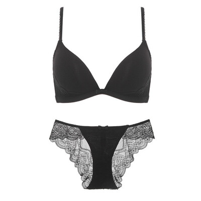 

sexy lace Seamless Wire Free push up women underwear comfortable fashion bra&panty bra set