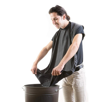 

120x80cm Man Bathroom Black Beard Hair Shave Cleaning Protecter Apron