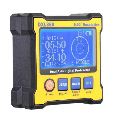 

DXL360 Dual Axis Digital Angle Protractor with 5 Side Magnetic Base High-precision Dual-axis Digital Display Level 100-240V 50-60H