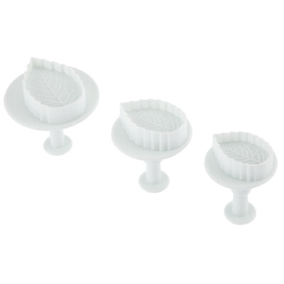 

3pcs Plastic Rose Leaf Plunger Fondant Cake Mold Cookie Cutter