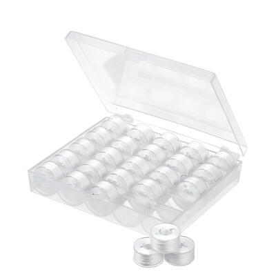 

25-Grid Bobbins with Sewing Thread Set Hand Stitching Machine Sewing Thread with Storage Case for Brother Singer Janome--Black