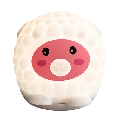 

Nursery Night Light Lamp For Kids Cute Animal Soft Silicone 7 Colors Touch Sensor Portable Nightlight Baby Toddlers Bedroom Decora