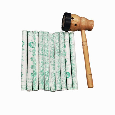 

Moxibustion Moxa Burner Box With 10 Pure Moxa Stick Rolls - Traditional Chinese Massage Therapy For Antistress & Acupuncture
