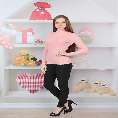 

2018 autumn&winter sweater womens new wild short section half-high collar wind knit fashion tide bottoming shirt